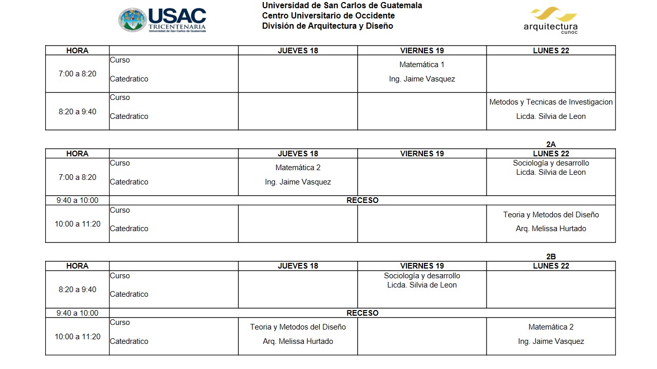 Horario de Clases Segundo Semestre 2021 17/17